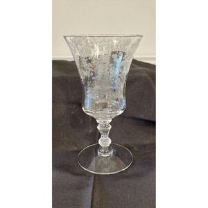 Cambridge Glass Chantilly Etched  Water , Wine  Glass 6 1/2" Replacement